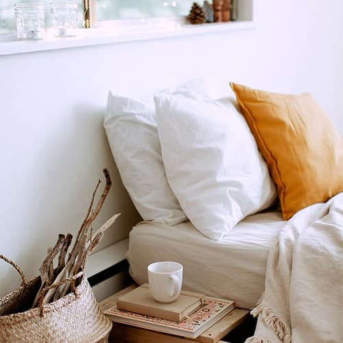 Bedroom comfort through a beautiful space.
