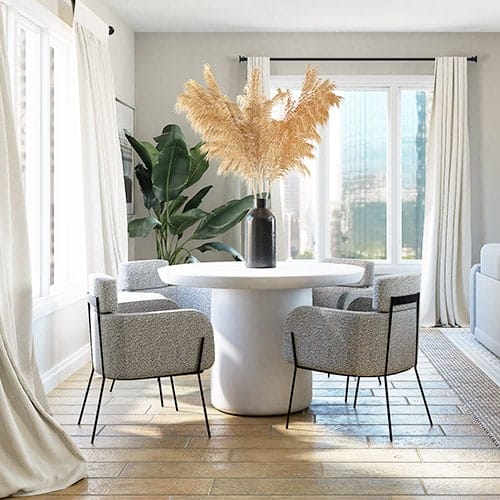 Home clutter free dining space